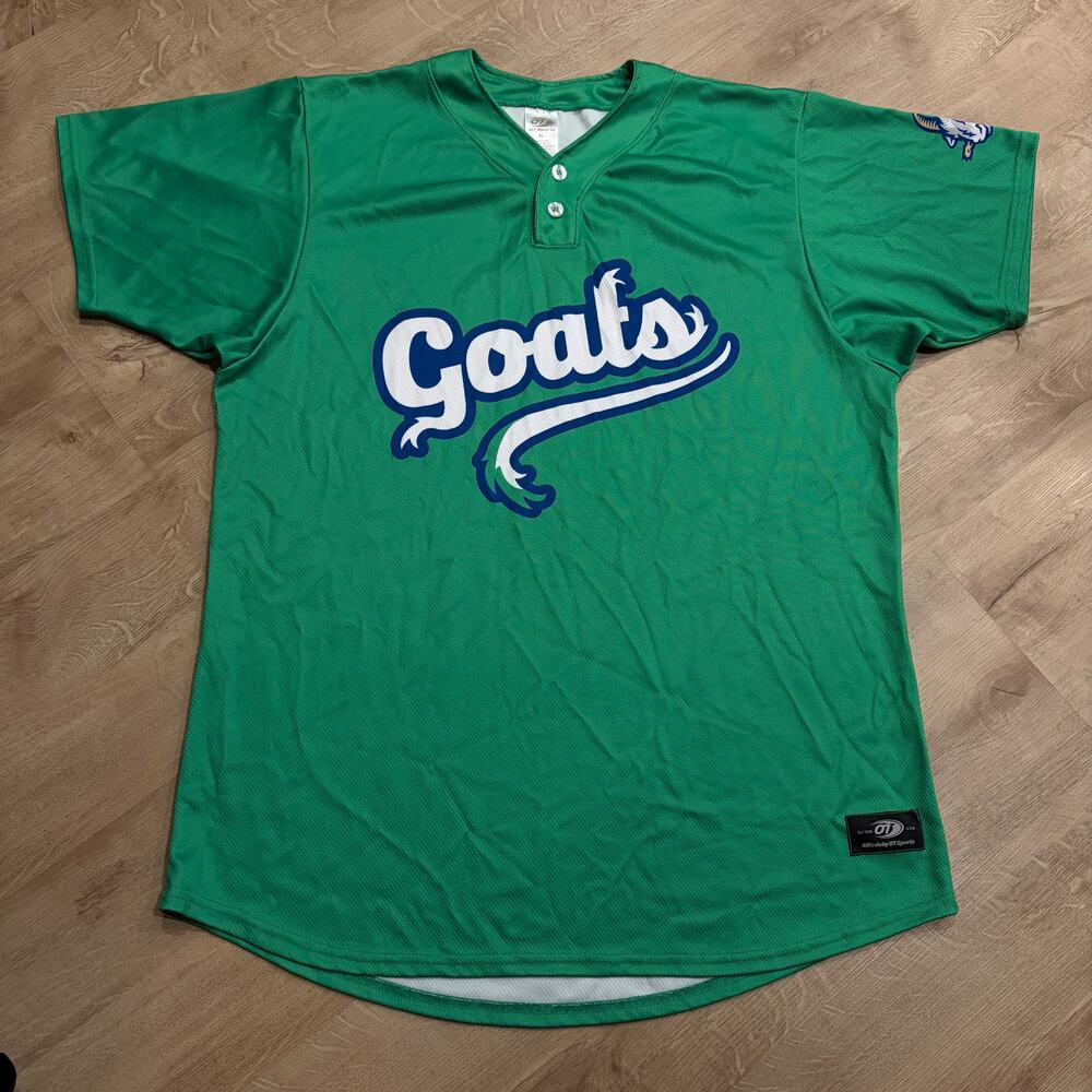 OT Sports Hartford Yard Goats MiLB Baseball Jersey Men's XL Green Minor League